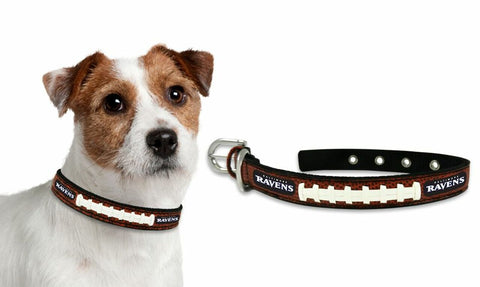 Baltimore Ravens Pet Collar Leather Size Small 