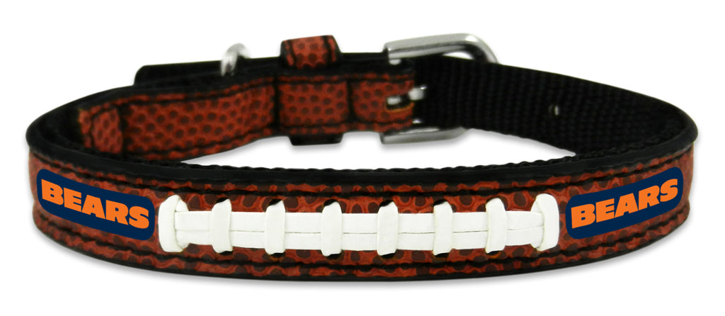 Chicago Bears Pet Collar Classic Leather Size Toy 