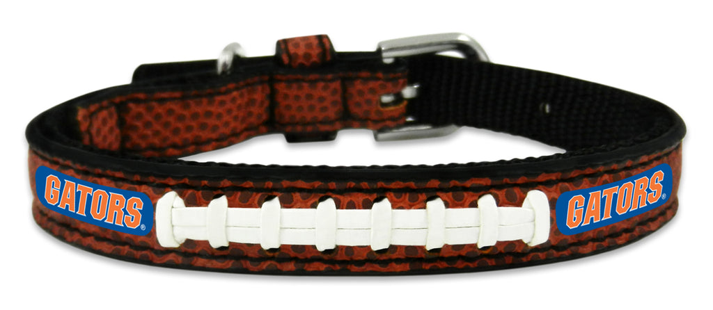 Florida Gators Pet Collar Classic Football Leather Size Toy 