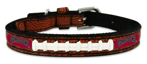 South Carolina Gamecocks Pet Collar Classic Football Leather Size Toy CO