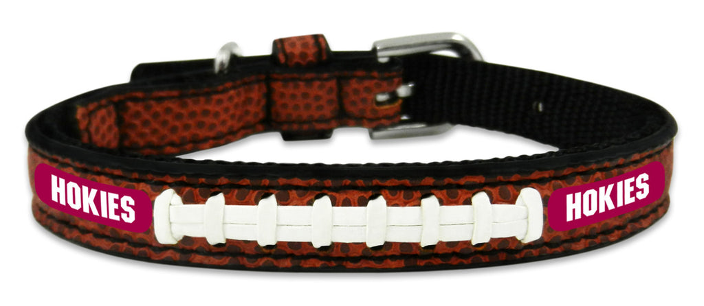 Virginia Tech Hokies Classic Leather Toy Football Collar