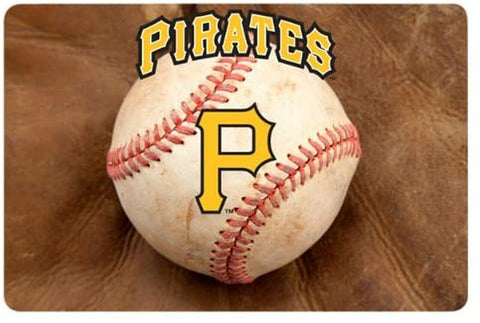 Pittsburgh Pirates Pet Bowl Mat Classic Baseball Size Large 