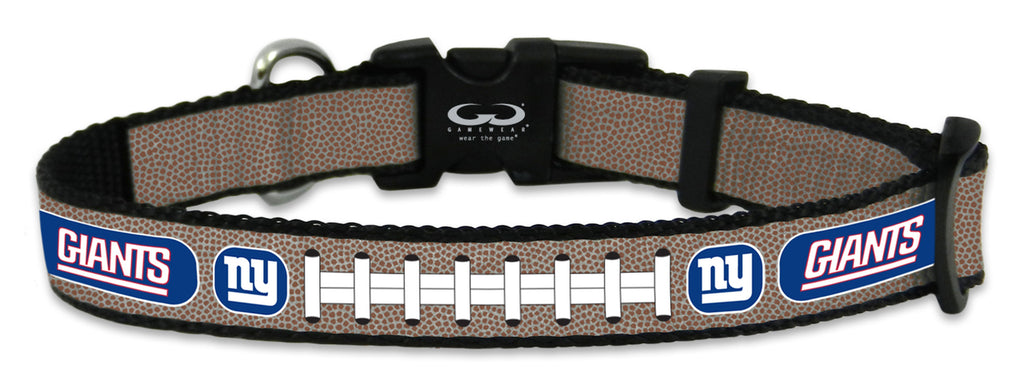 New York Giants Pet Collar Reflective Football Size Toy 