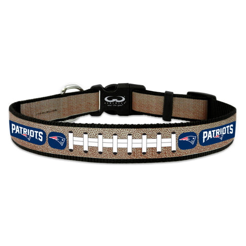 New England Patriots Pet Collar Reflective Football Size CO