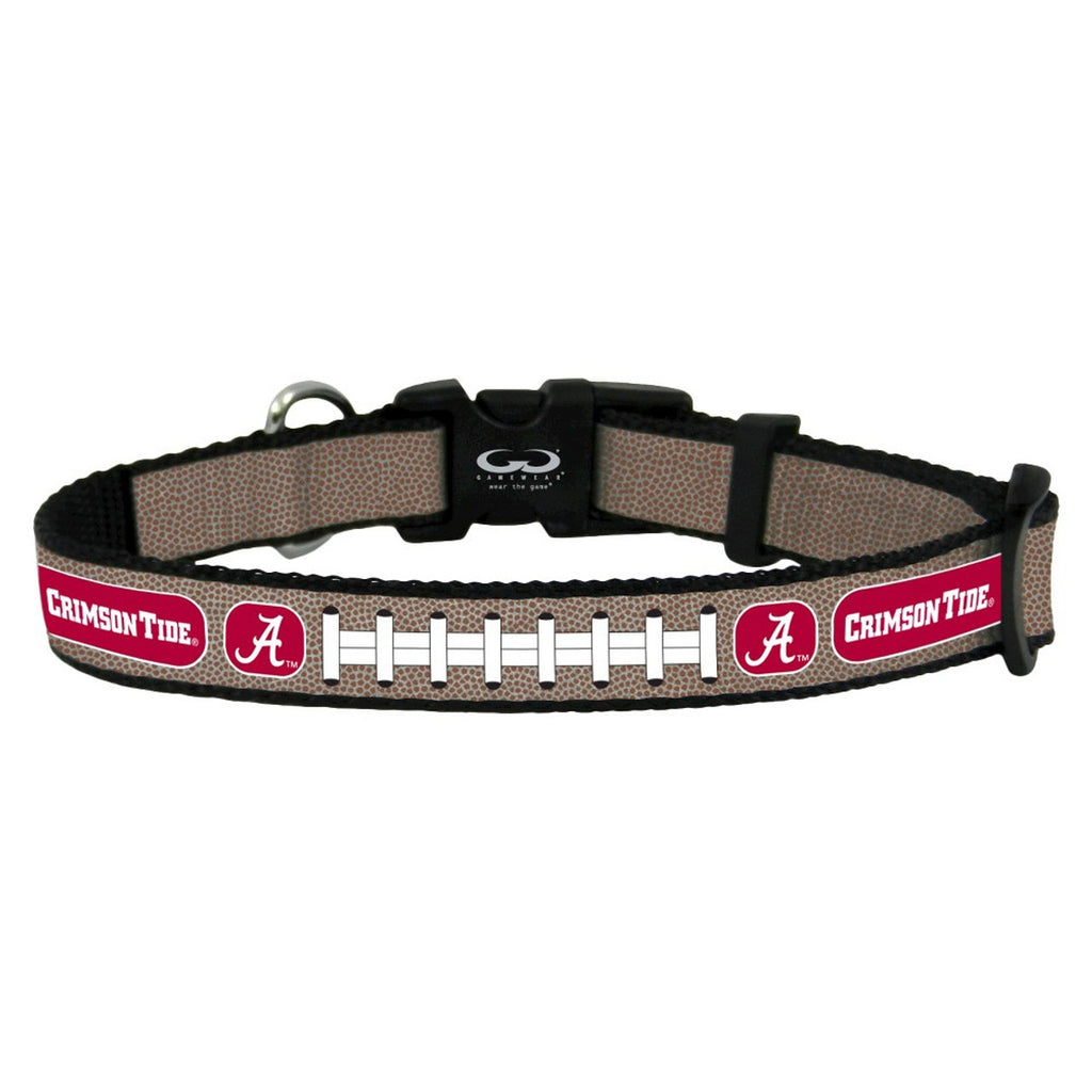 Alabama Crimson Tide Pet Collar Reflective Football Size CO