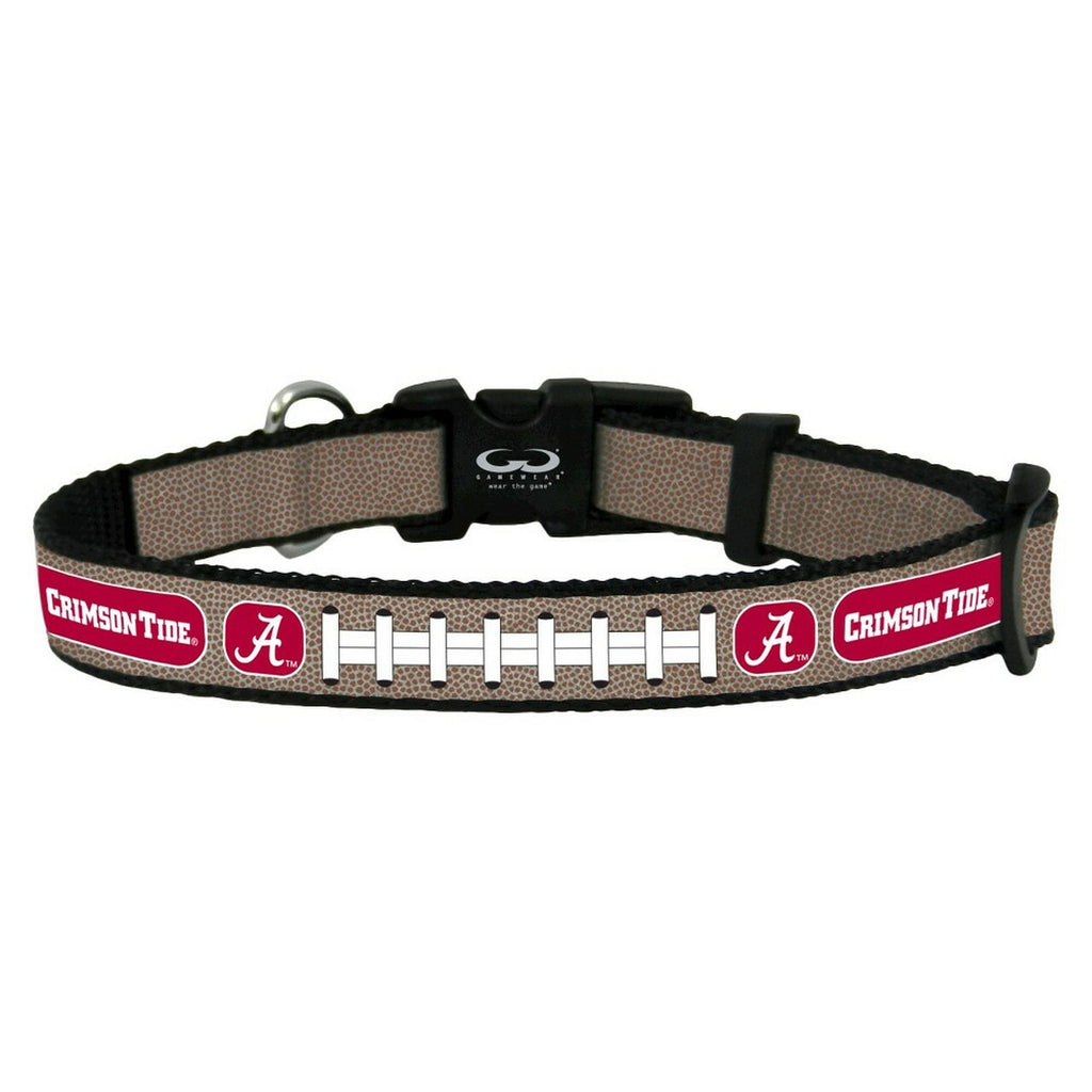 Alabama Crimson Tide Pet Collar Reflective Football Size