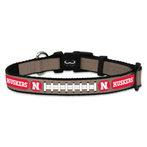 Nebraska Cornhuskers Pet Collar Reflective Football Size Small CO