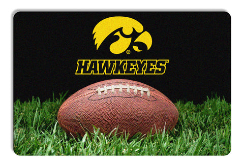 Iowa Hawkeyes Classic Football Pet Bowl Mat L