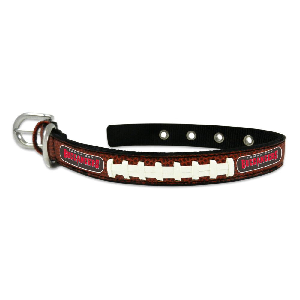 Tampa Bay Buccaneers Pet Collar Leather Classic Football Size Small 
