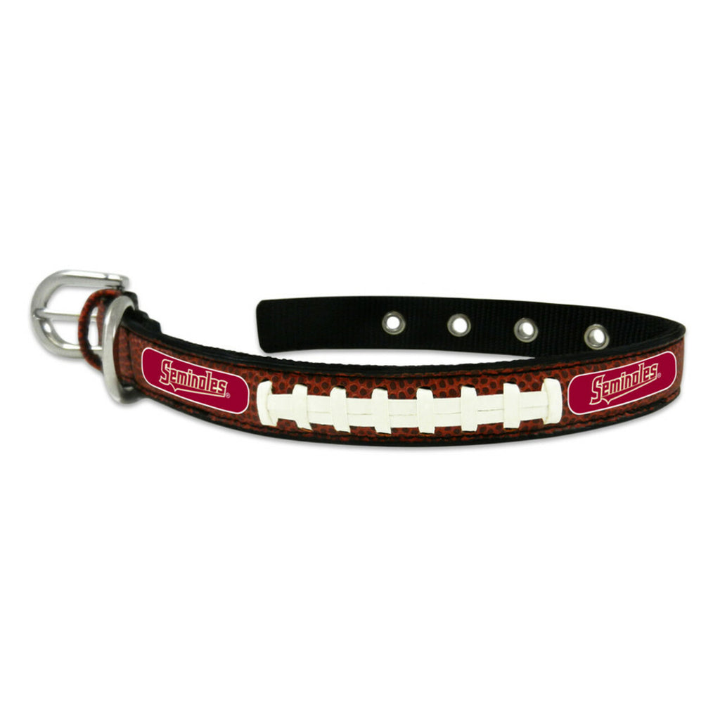 Florida State Seminoles Pet Collar Classic Leather Size Small 