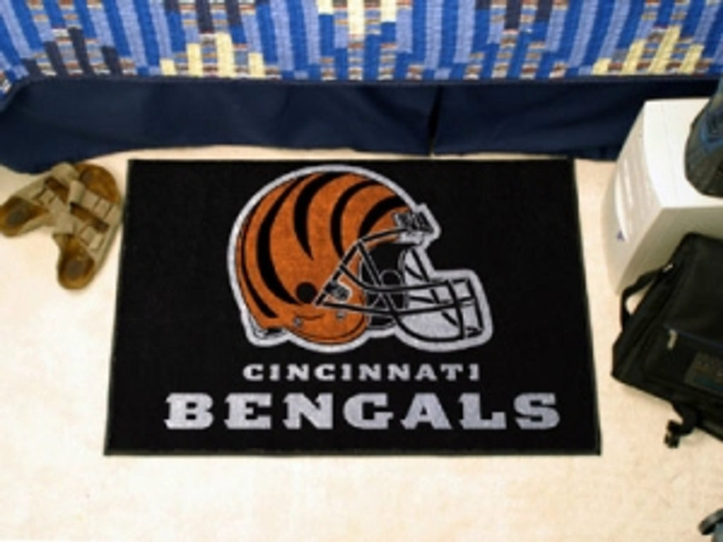 Cincinnati Bengals Rug Starter Style Helmet Design Special Order