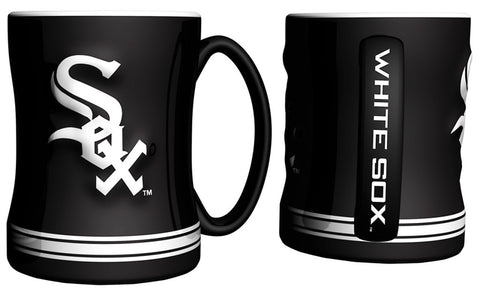Chicago White Sox Coffee Mug 14oz Sculpted Relief Team Color