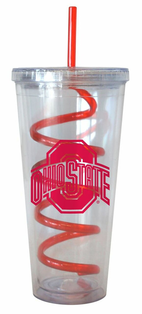 Ohio State Buckeyes Tumbler 22oz with Swirl Straw 