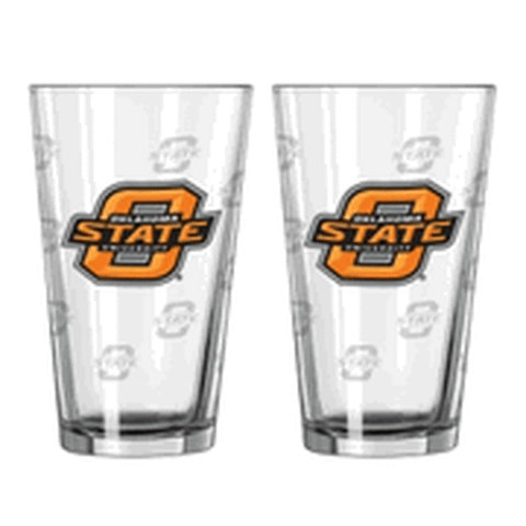 Oklahoma State Cowboys Glass Pint 16oz 3 Color 