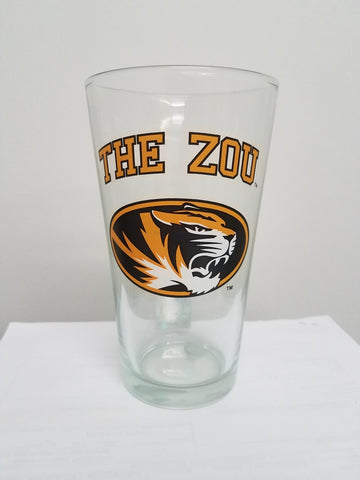 Missouri Tigers Glass Pint 16oz The Zou 
