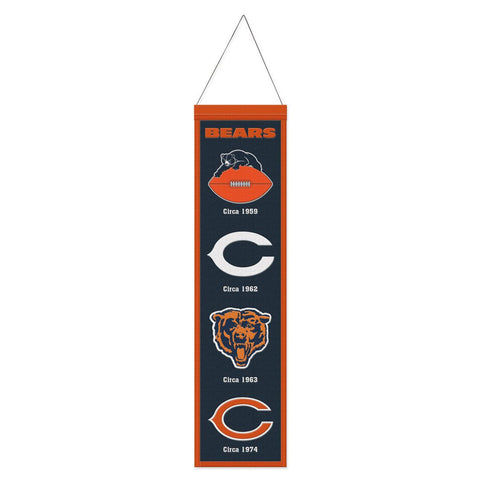 Chicago Bears Banner Wool 8x32 Heritage Evolution Design