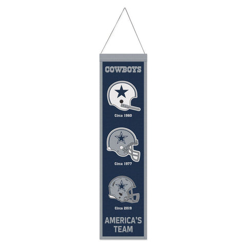 Dallas Cowboys Banner Wool 8x32 Heritage Evolution Design
