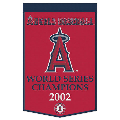 Los Angeles Angels Banner Wool 24x38 Dynasty Champ Design Special Order