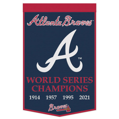 Atlanta Braves Banner Wool 24x38 Dynasty Champ Design