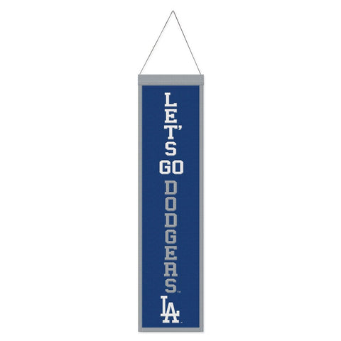 Los Angeles Dodgers Banner Wool 8x32 Heritage Slogan Design Special Order
