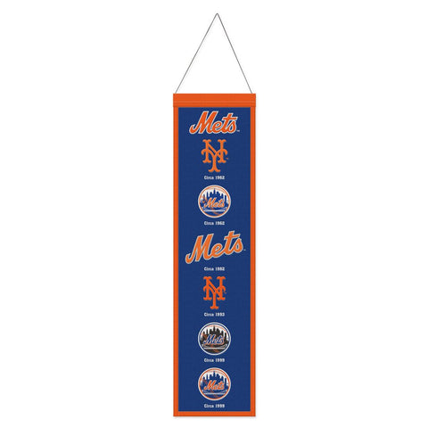 New York Mets Banner Wool 8x32 Heritage Evolution Design
