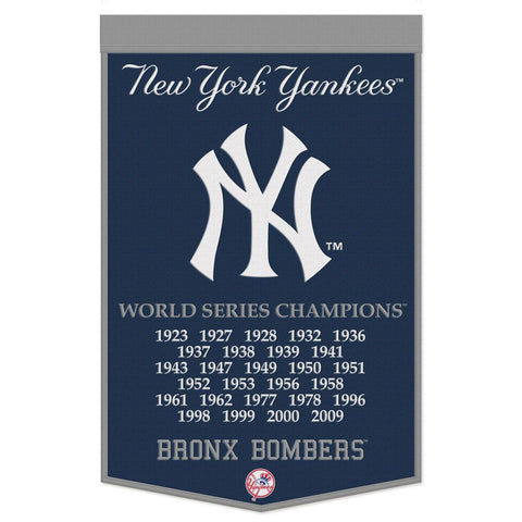 New York Yankees Banner Wool 24x38 Dynasty Champ Design