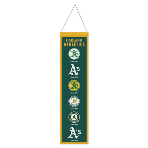 Oakland Athletics Banner Wool 8x32 Heritage Evolution Design Special Order