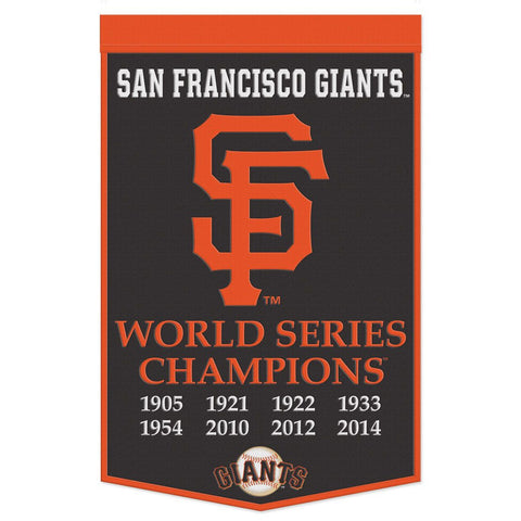 San Francisco Giants Banner Wool 24x38 Dynasty Champ Design