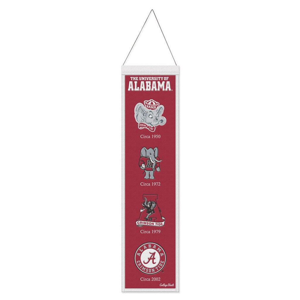 Alabama Crimson Tide Banner Wool 8x32 Heritage Evolution Design