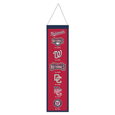 Washington Nationals Banner Wool 8x32 Heritage Evolution Design Special Order