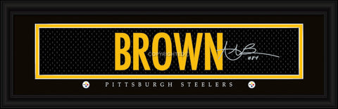 Pittsburgh Steelers Antonio Brown Print Signature 8"x24"