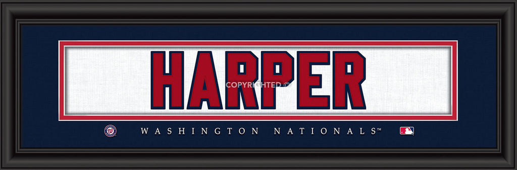 Washington Nationals Bryce Harper Print Signature 8"x24"