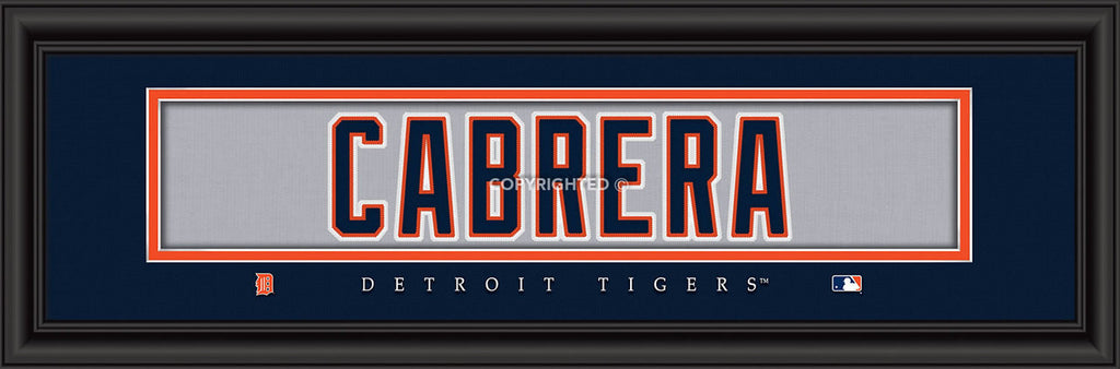 Detroit Tigers Miguel Cabrera Print Signature 8"x24"