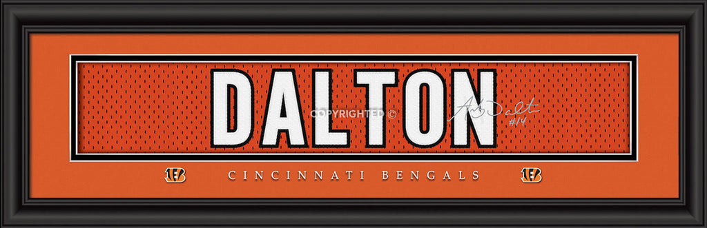 Cincinnati Bengals Andy Dalton Print Signature 8"x24"