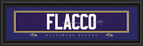 Baltimore Ravens Joe Flacco Print Signature 8"x24"