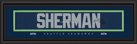 Seattle Seahawks Richard Sherman Print Signature 8"x24"