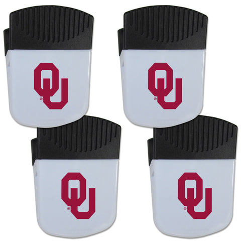 Oklahoma Sooners   Chip Clip Magnet with Bottle Opener 4 pack 
