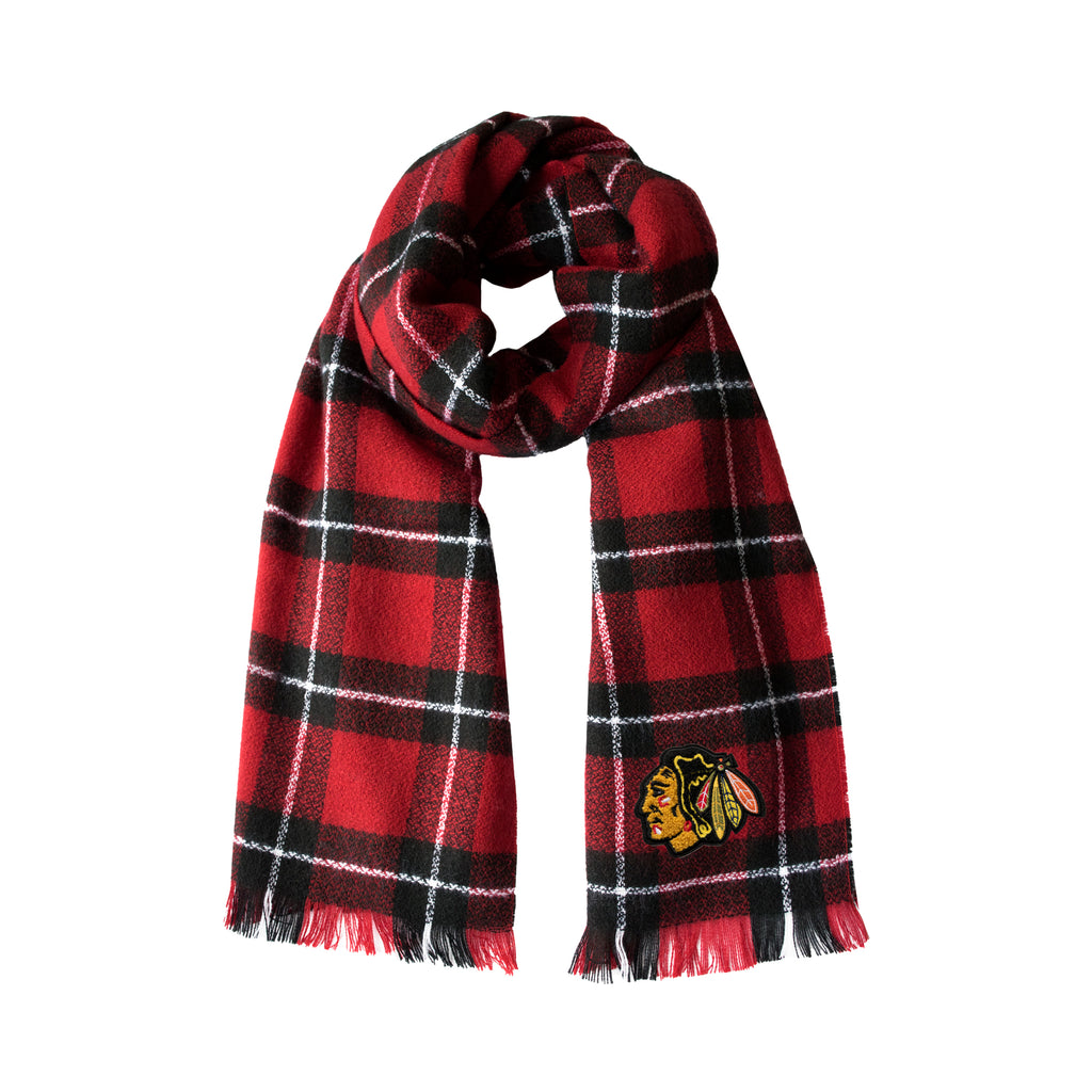 Chicago Blackhawks Plaid Blanket -  Scarf