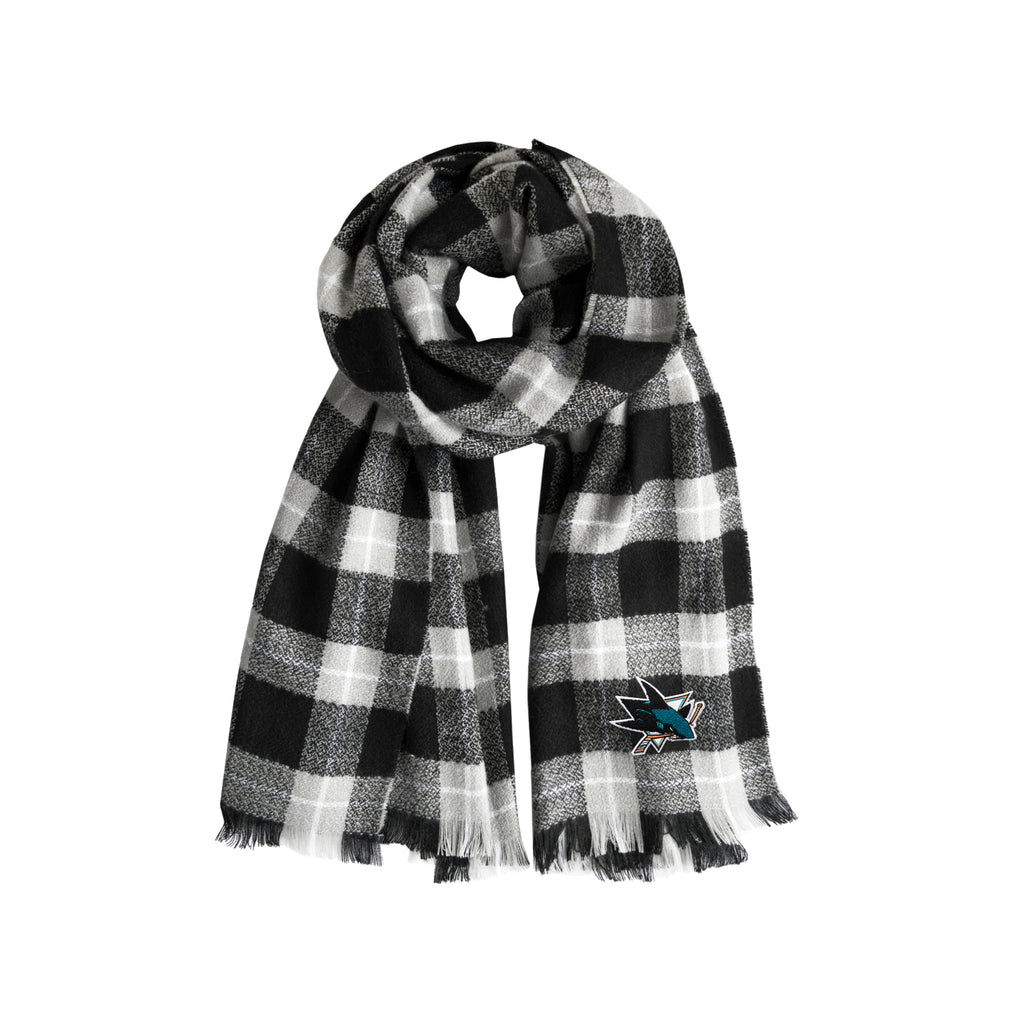 San Jose Sharks Plaid Blanket -  Scarf