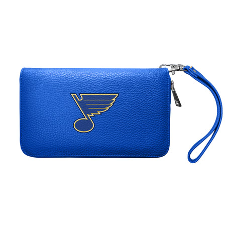 St. Louis Blues Zip Organizer Wallet Pebble - Royal