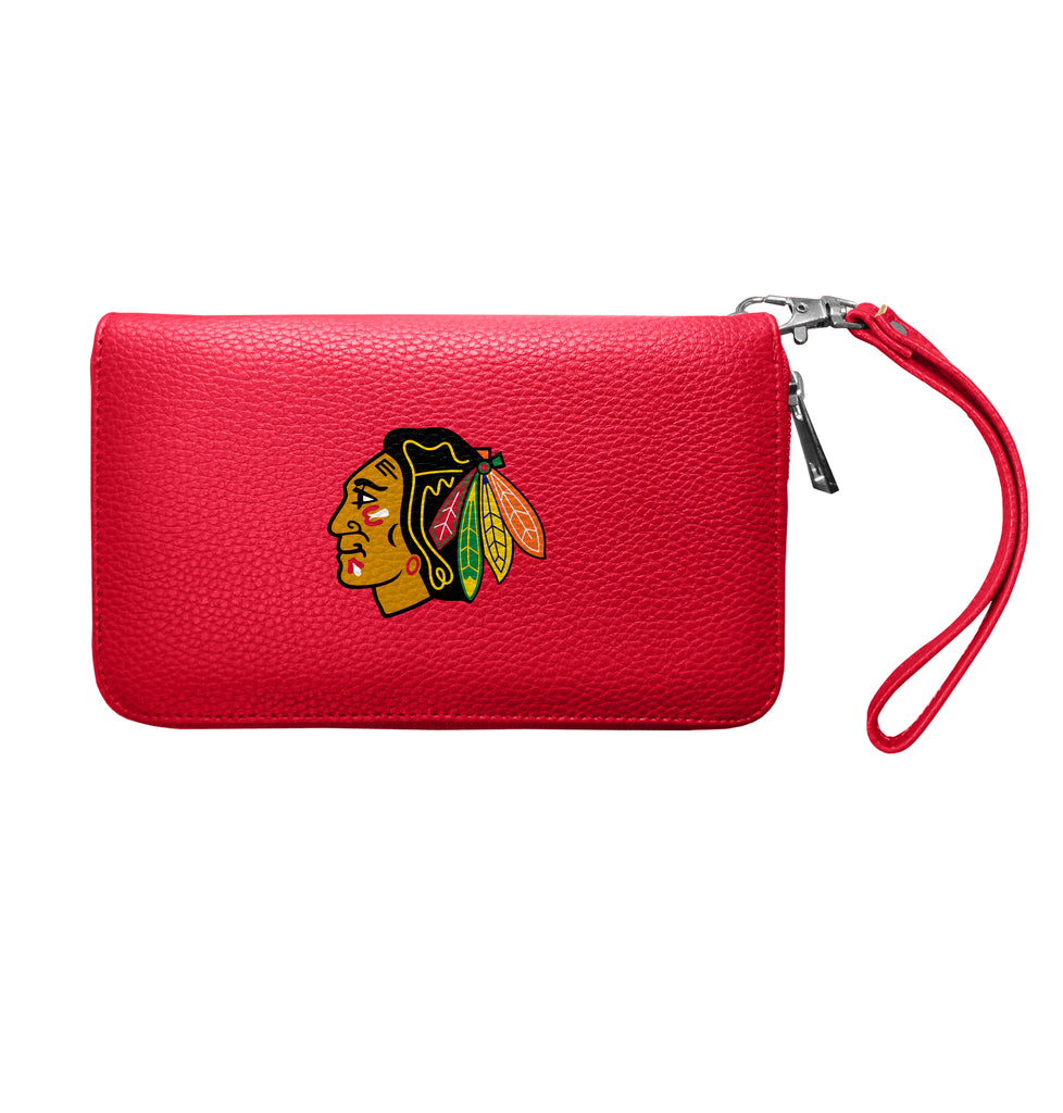 Chicago Blackhawks Zip Organizer Wallet Pebble - Light Red