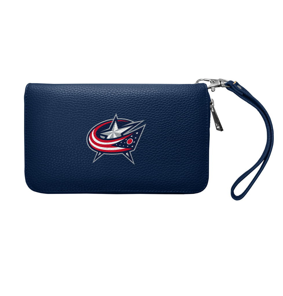 Columbus Blue Jackets Zip Organizer Wallet Pebble - NAVY