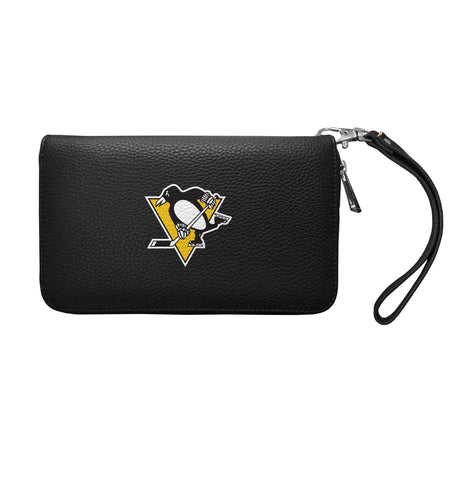Pittsburgh Penguins Zip Organizer Wallet Pebble - Black