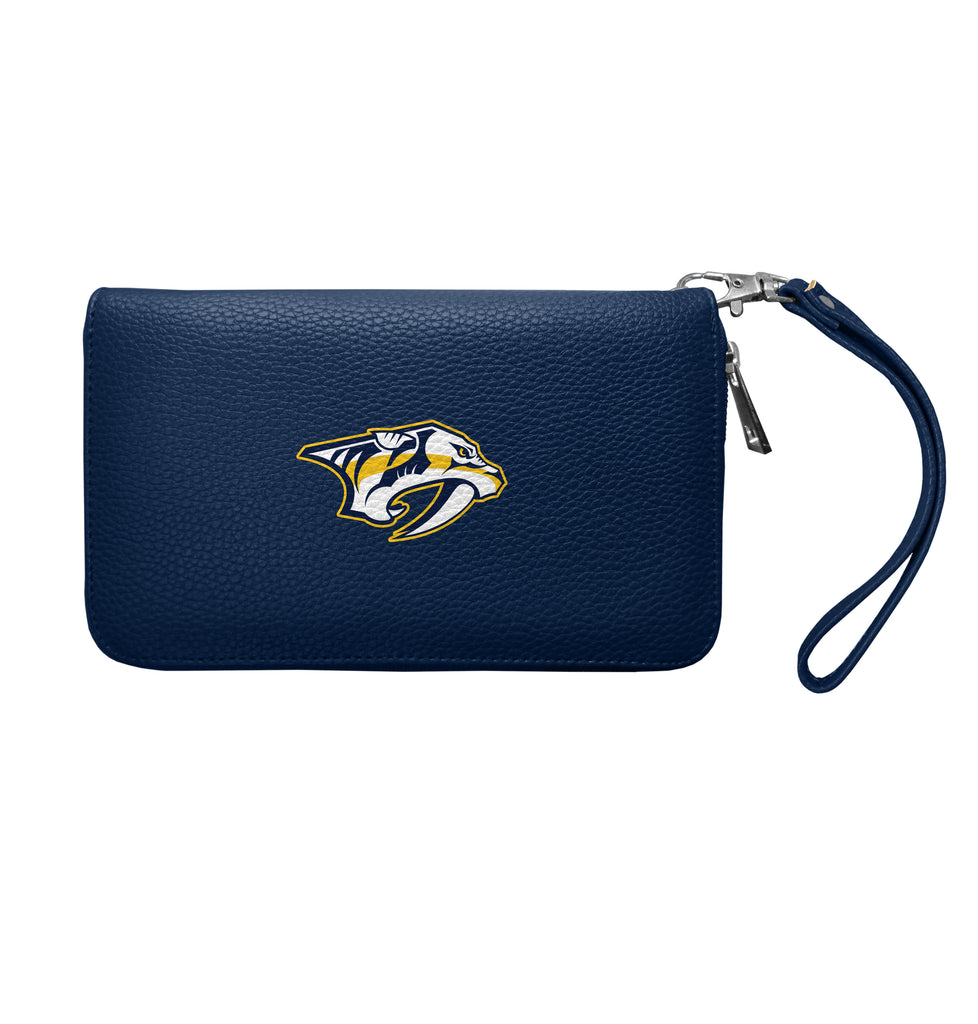 Nashville Predators Zip Organizer Wallet Pebble - NAVY