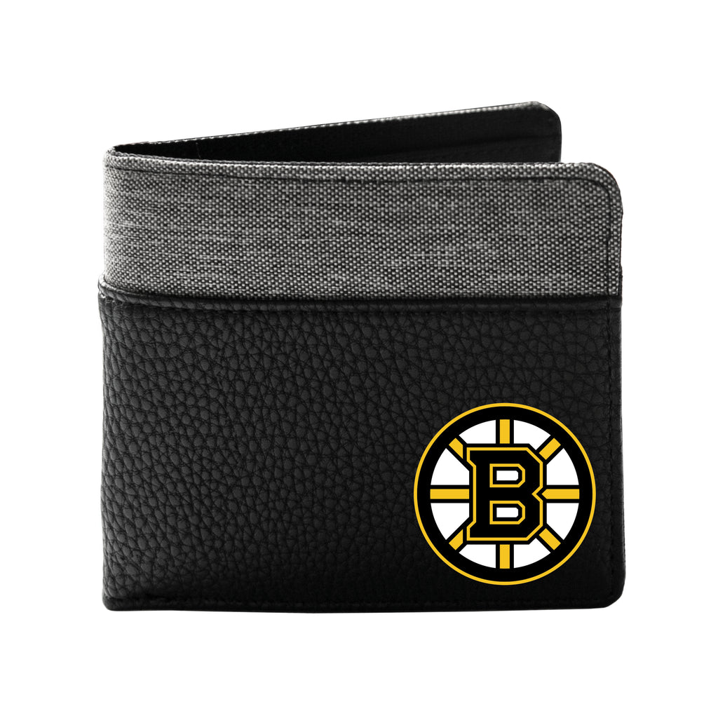 Boston Bruins Pebble Bifold Wallet - Black