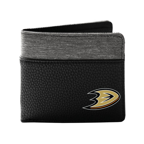 Anaheim Mighty Ducks Pebble Bifold Wallet - Black