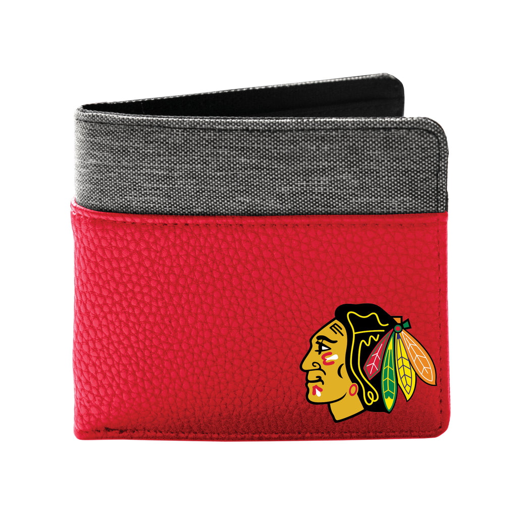 Chicago Blackhawks Pebble Bifold Wallet - Light Red