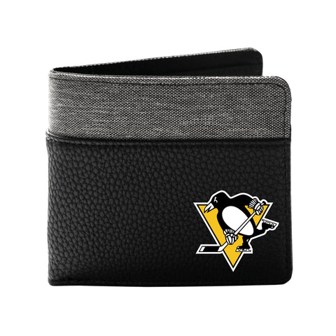 Pittsburgh Penguins Pebble Bifold Wallet - Black