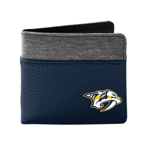 Nashville Predators Pebble Bifold Wallet - NAVY