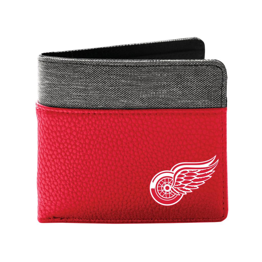 Detroit Red Wings Pebble Bifold Wallet - Light Red